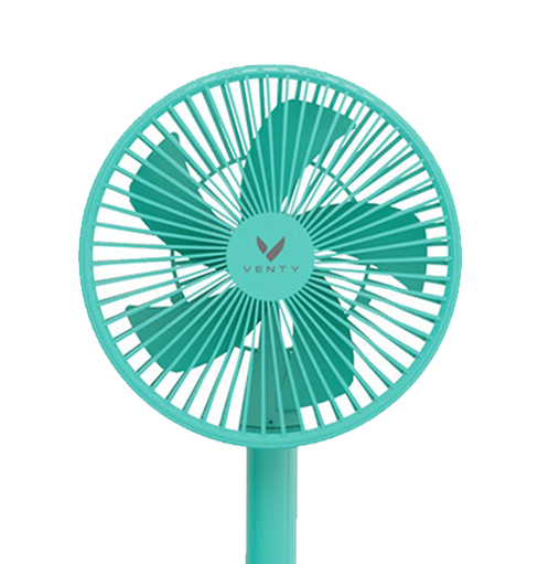 Mint portable fan, front view