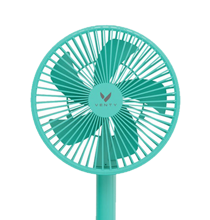 Mint portable fan, front view