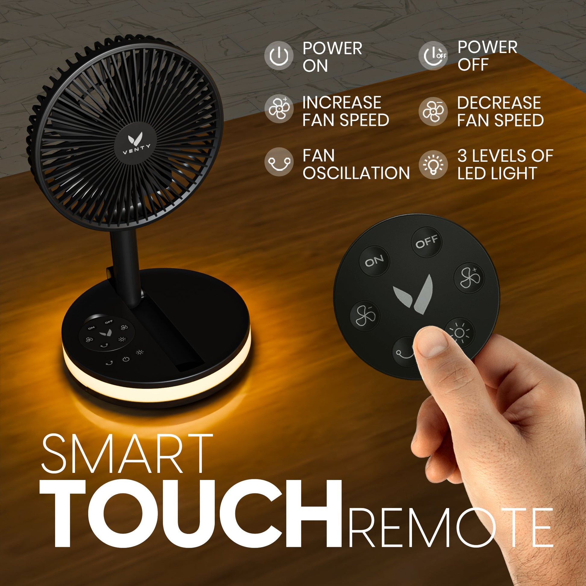 Black fan lifestyle shot