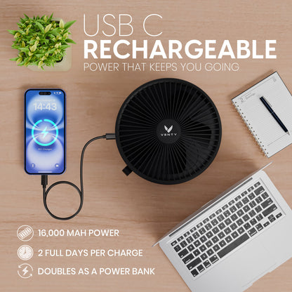 Black fan with remote